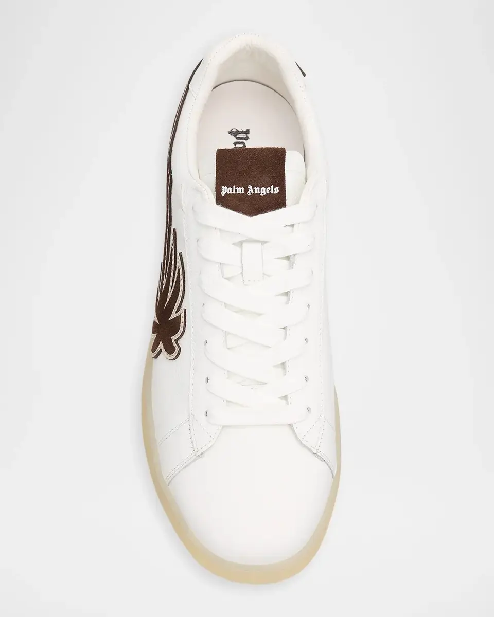 Palm Angels Men's Palm Tennis Leather Sneakers | Thumbnail 5 Palm Angels Men's Palm Tennis Leather Sneakers | Thumbnail 5