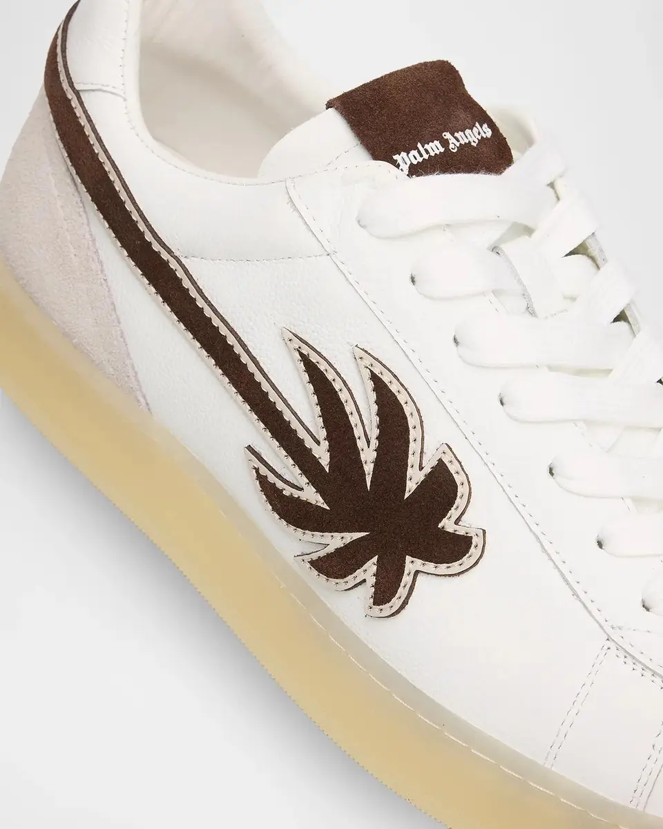 Palm Angels Men's Palm Tennis Leather Sneakers | Thumbnail 6 Palm Angels Men's Palm Tennis Leather Sneakers | Thumbnail 6
