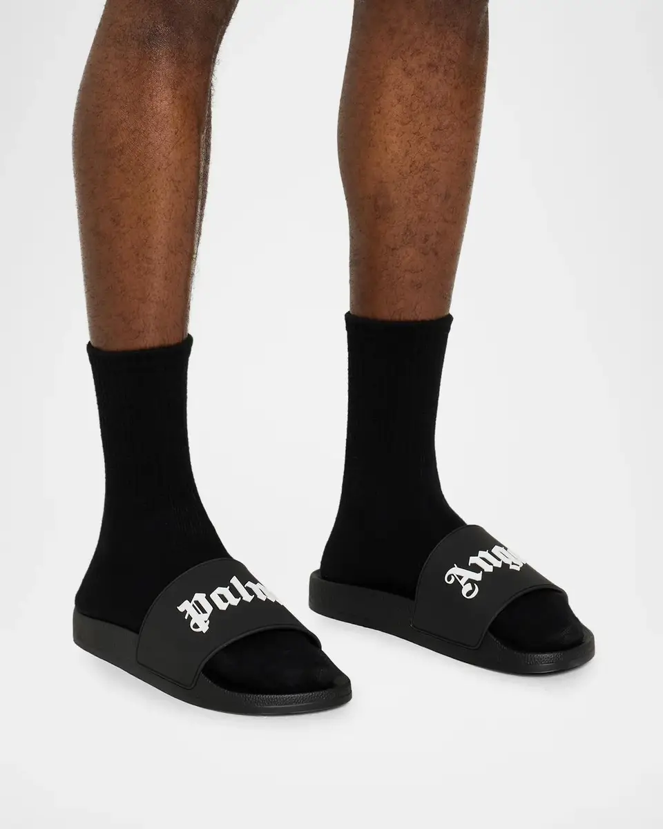 Palm Angels Men's Big Logo Pool Slides | Thumbnail 2