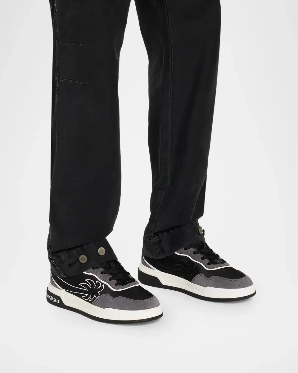 Palm Angels Men's Palm Canvas Tennis Sneakers | Thumbnail 2
