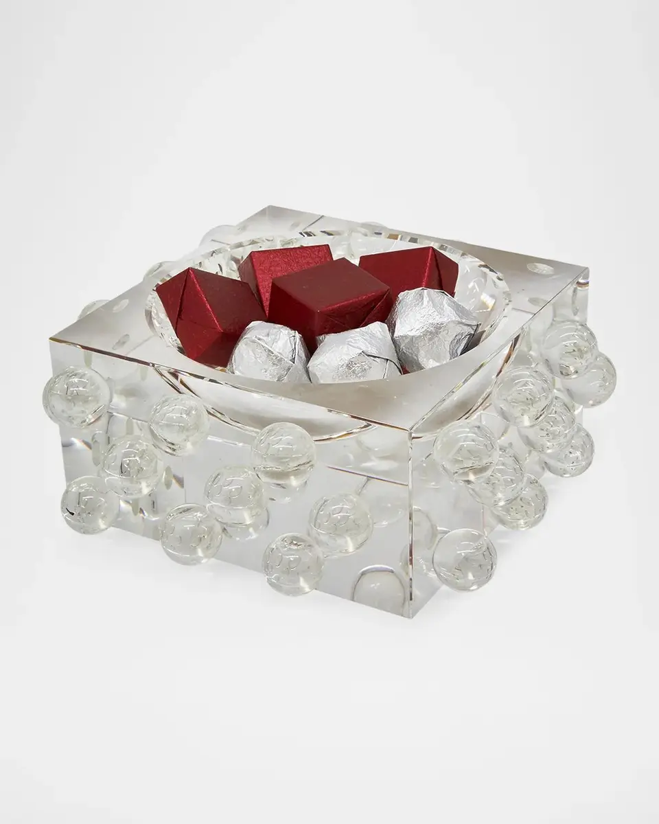 Tizo Bubble-Detail Crystal Glass Square Bowl | Thumbnail 2 Tizo Bubble-Detail Crystal Glass Square Bowl | Thumbnail 2