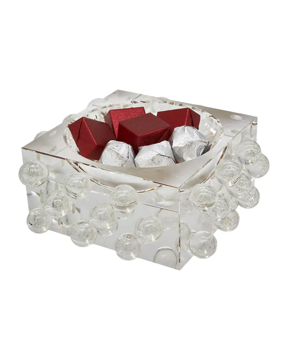 Tizo Bubble-Detail Crystal Glass Square Bowl | Thumbnail 4 Tizo Bubble-Detail Crystal Glass Square Bowl | Thumbnail 4