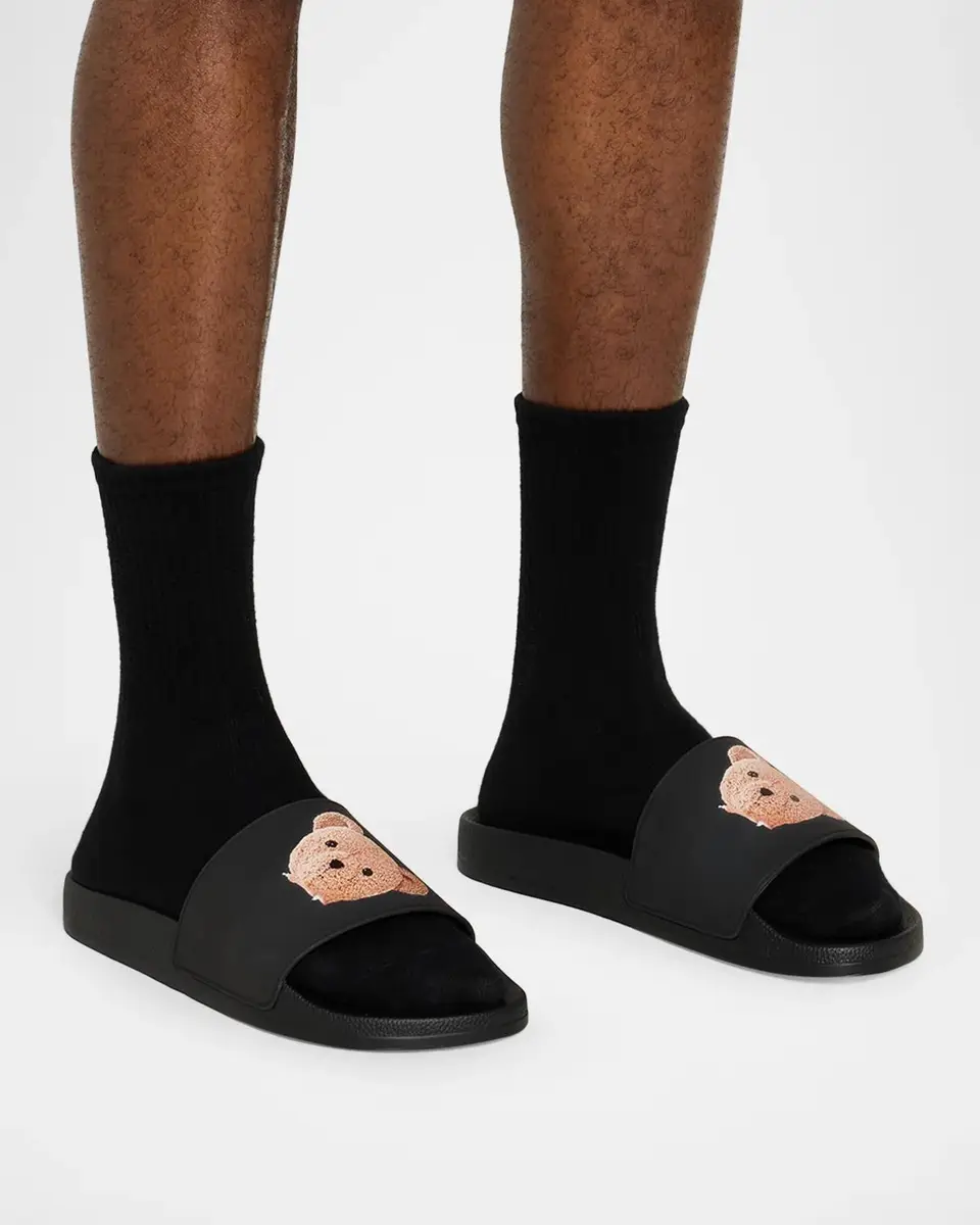 Palm Angels Men's Teddy Pool Slides | Thumbnail 2 Palm Angels Men's Teddy Pool Slides | Thumbnail 2