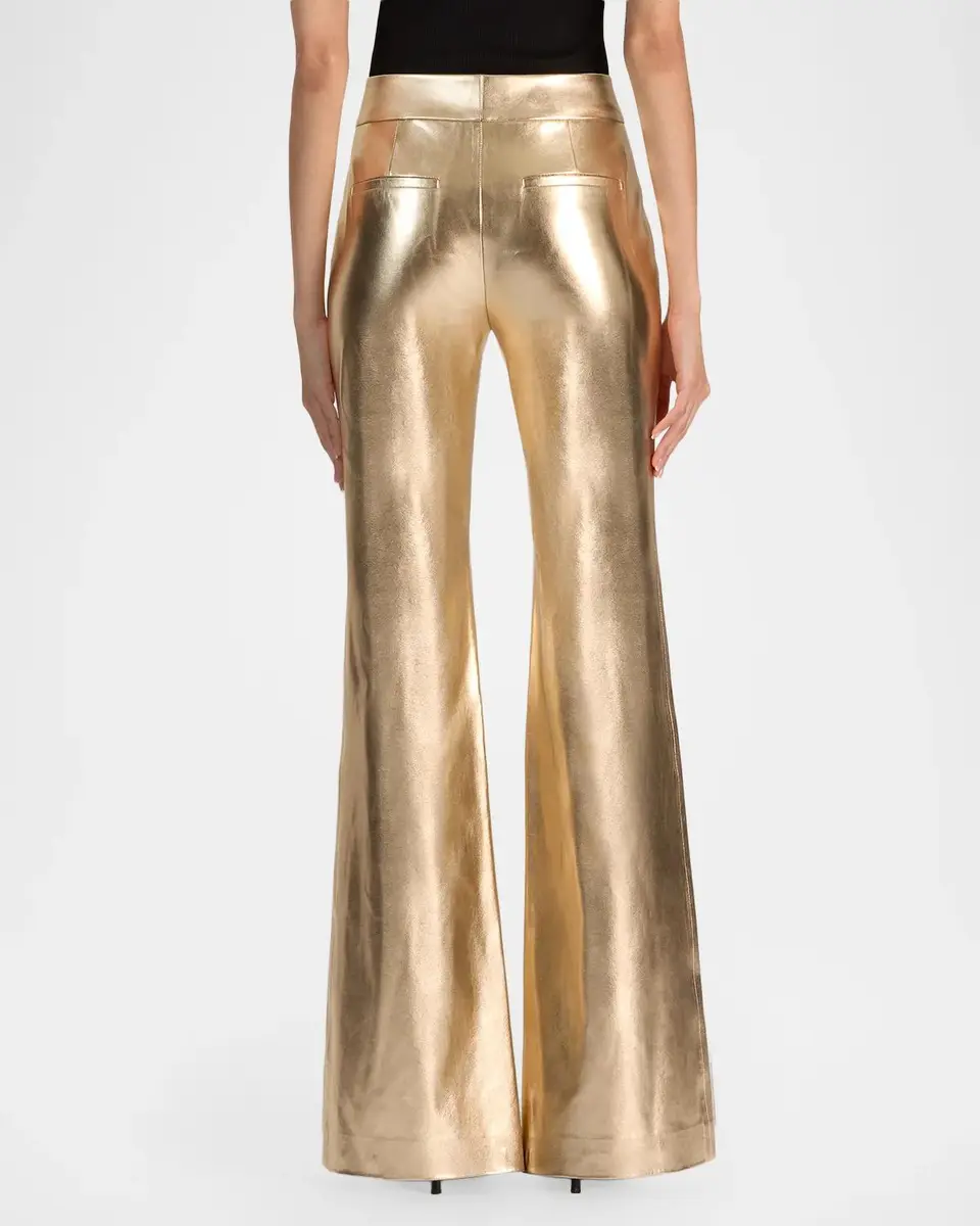 Alice + Olivia Andrew Faux-Leather Boot-Cut Pants | Thumbnail 3 Alice + Olivia Andrew Faux-Leather Boot-Cut Pants | Thumbnail 3