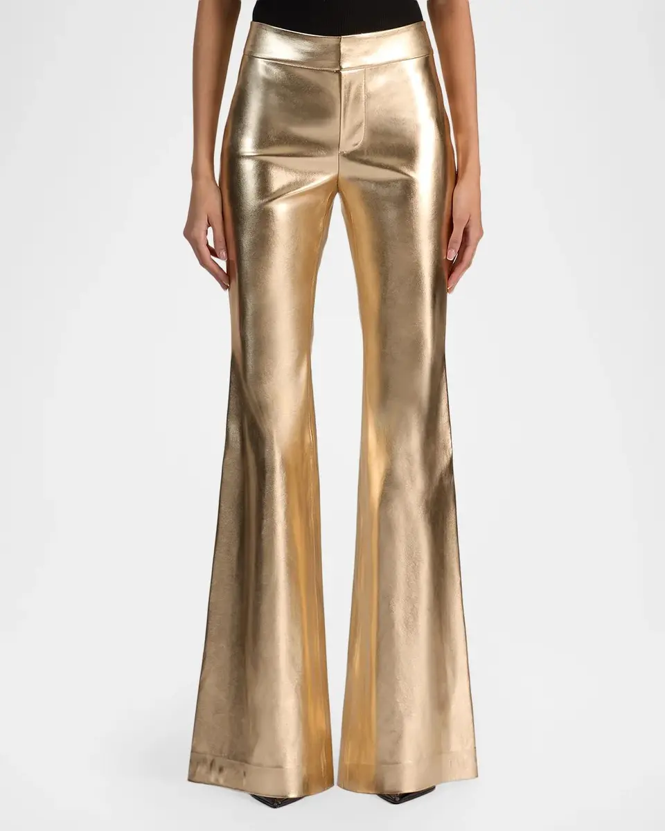 Alice + Olivia Andrew Faux-Leather Boot-Cut Pants | Thumbnail 4 Alice + Olivia Andrew Faux-Leather Boot-Cut Pants | Thumbnail 4