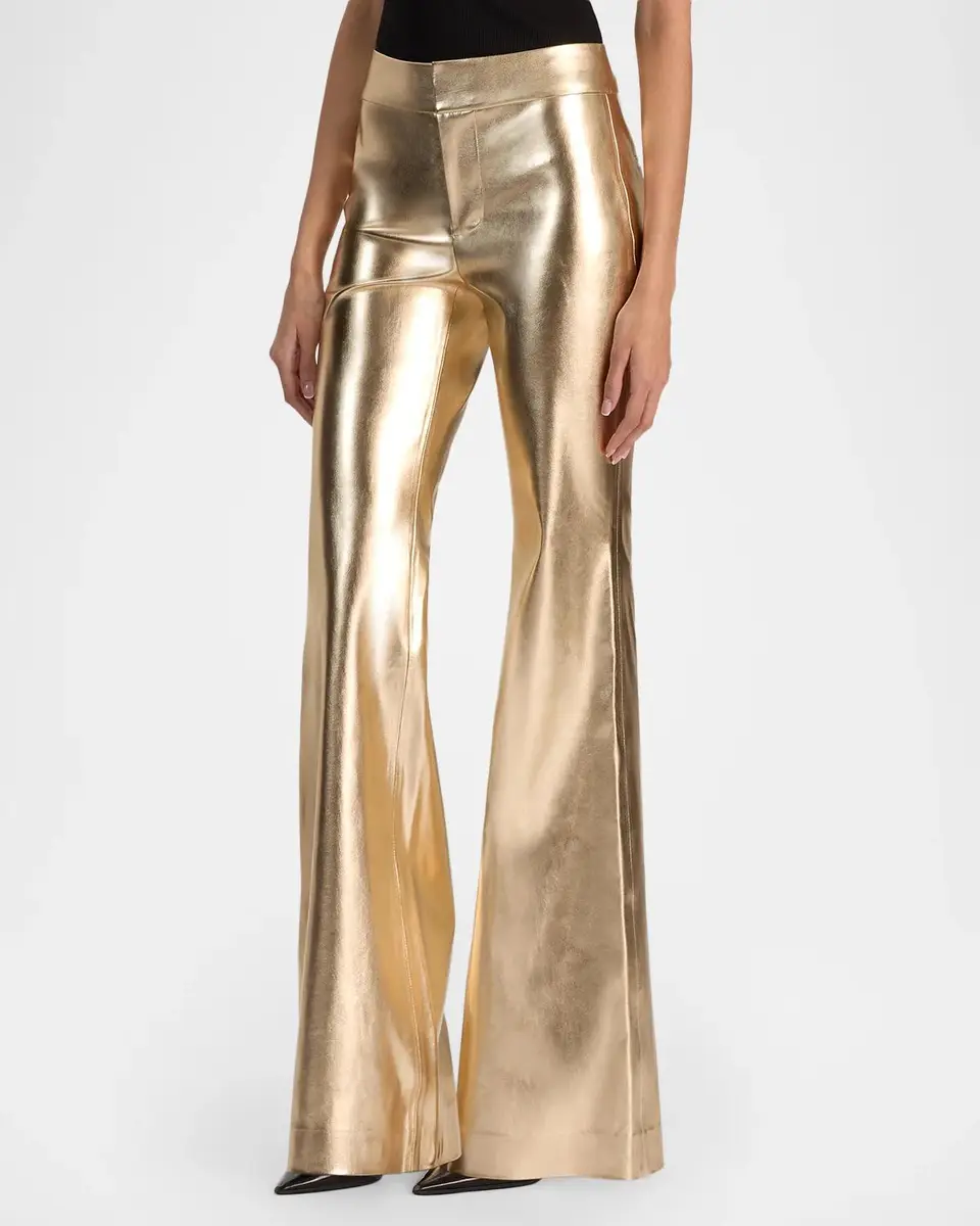 Alice + Olivia Andrew Faux-Leather Boot-Cut Pants | Thumbnail 6 Alice + Olivia Andrew Faux-Leather Boot-Cut Pants | Thumbnail 6