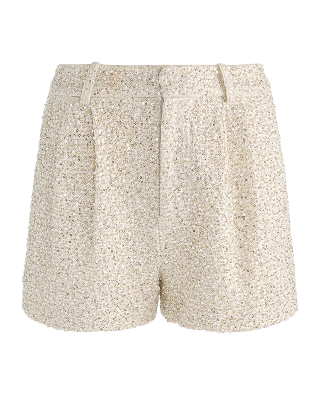 Alice + Olivia Conry Embellished Tweed Shorts