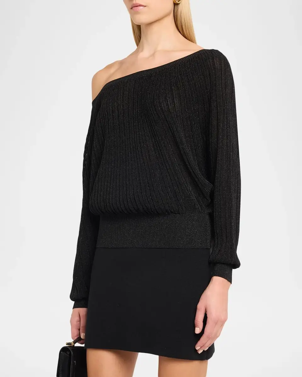 Alice + Olivia Cyril Pleated Off-Shoulder Top | Thumbnail 4 Alice + Olivia Cyril Pleated Off-Shoulder Top | Thumbnail 4