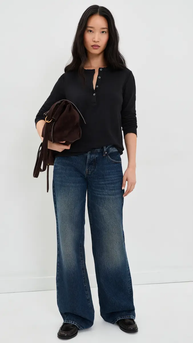 James Perse Slub Jersey Tunic Henley | Thumbnail 5 James Perse Slub Jersey Tunic Henley | Thumbnail 5