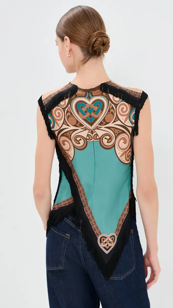 La DoubleJ Silk Twill Scarf Top | Thumbnail 3