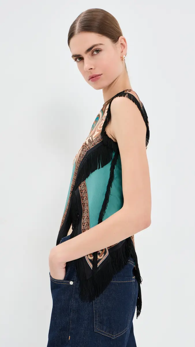 La DoubleJ Silk Twill Scarf Top | Thumbnail 4