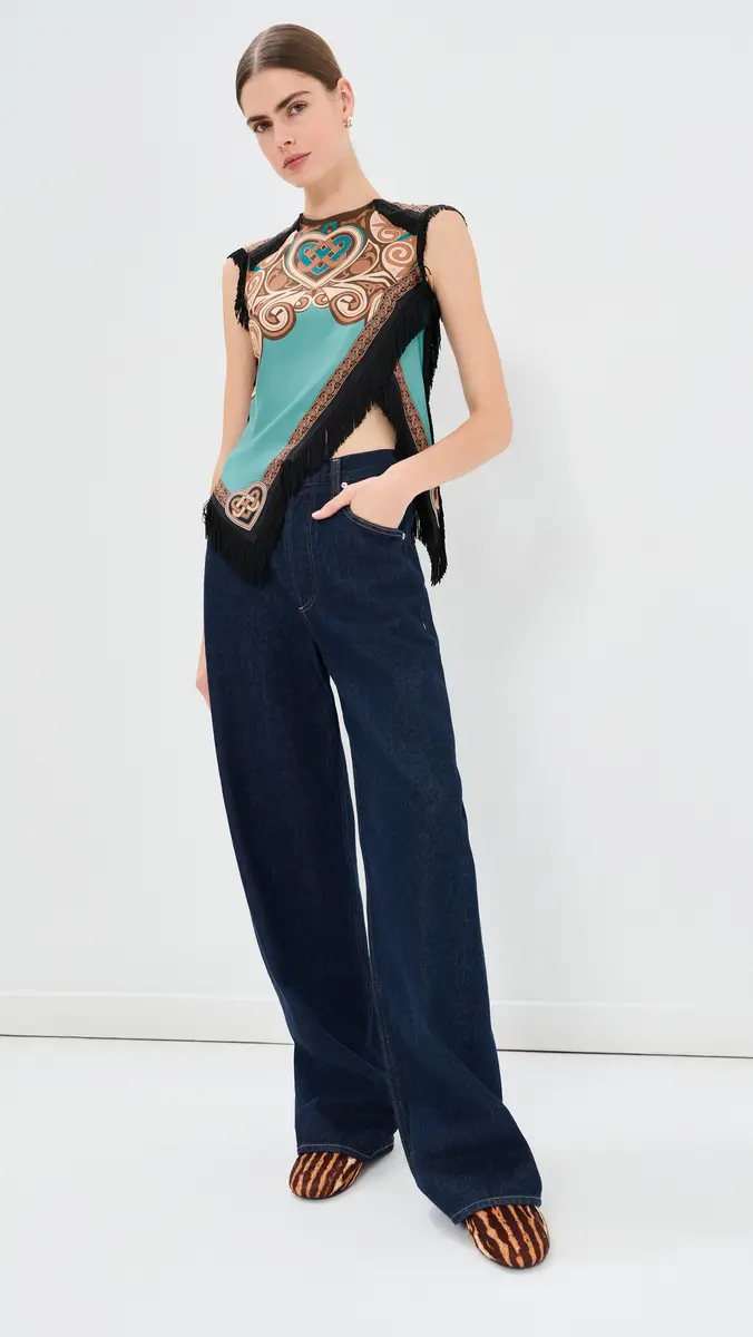 La DoubleJ Silk Twill Scarf Top | Thumbnail 5