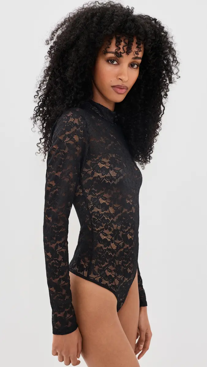 GOOD AMERICAN The Lace Turtleneck Thong Bodysuit | Thumbnail 4 GOOD AMERICAN The Lace Turtleneck Thong Bodysuit | Thumbnail 4