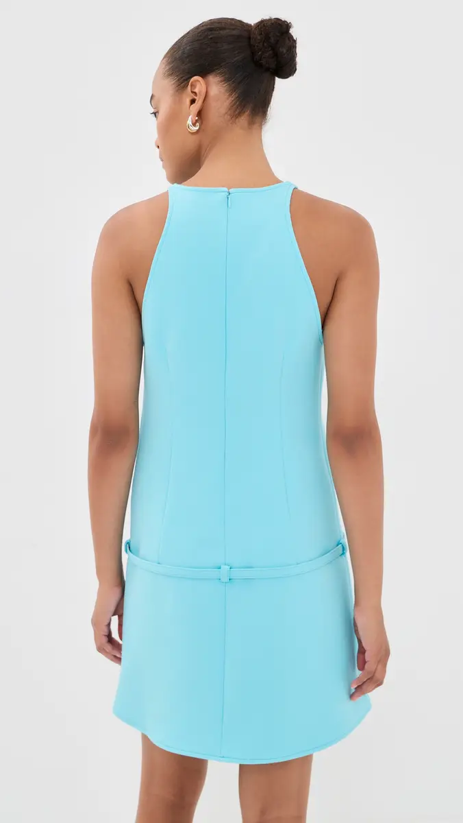 Courrèges A-Line Belted Twill Mini Dress | Thumbnail 3 Courrèges A-Line Belted Twill Mini Dress | Thumbnail 3