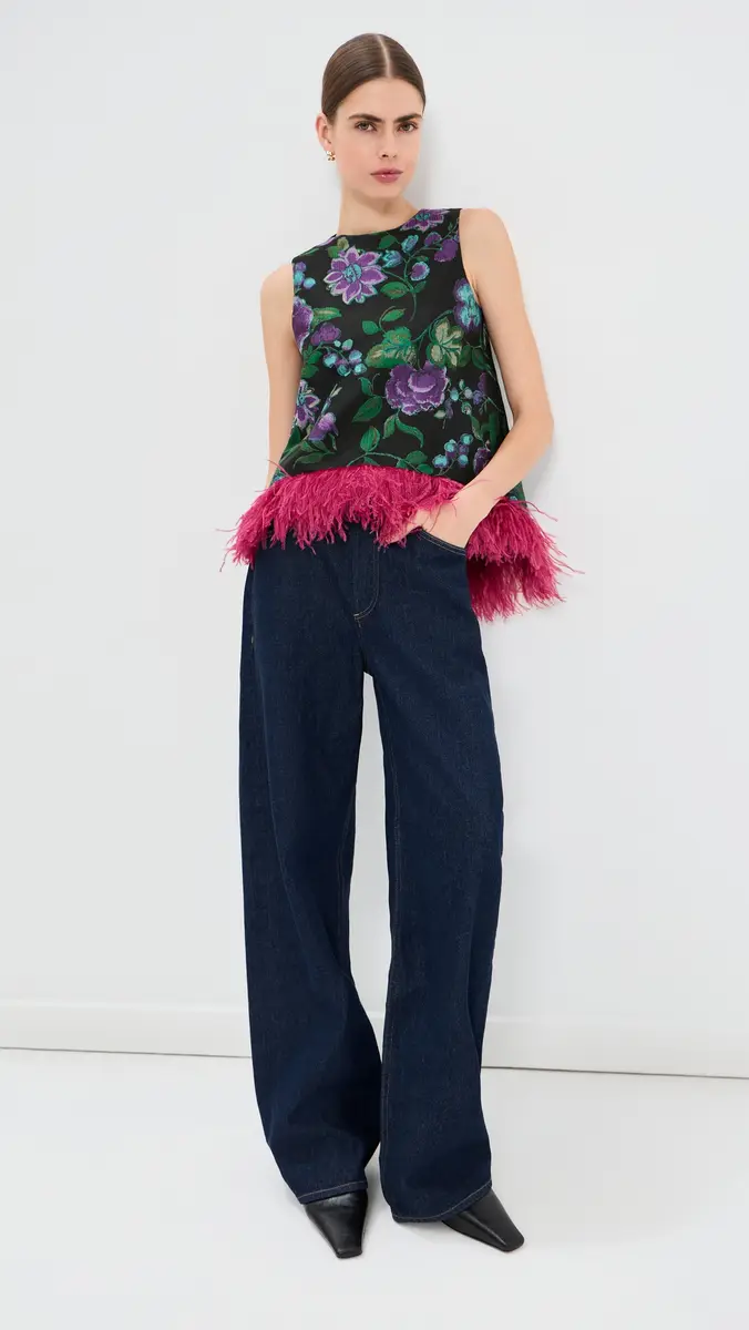La DoubleJ La Scala Top with Feathers Botanical | Thumbnail 5 La DoubleJ La Scala Top with Feathers Botanical | Thumbnail 5