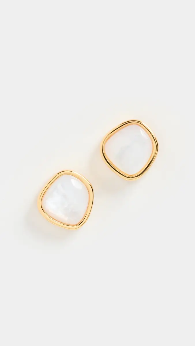 Lizzie Fortunato Bay Studs in Mother-of-Pearl White | Thumbnail 2 Lizzie Fortunato Bay Studs in Mother-of-Pearl White | Thumbnail 2
