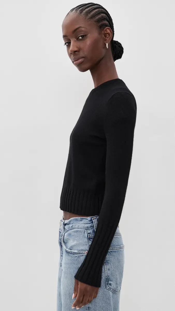 Guest In Residence Shrunken Crew Cashmere Sweater | Thumbnail 4 Guest In Residence Shrunken Crew Cashmere Sweater | Thumbnail 4