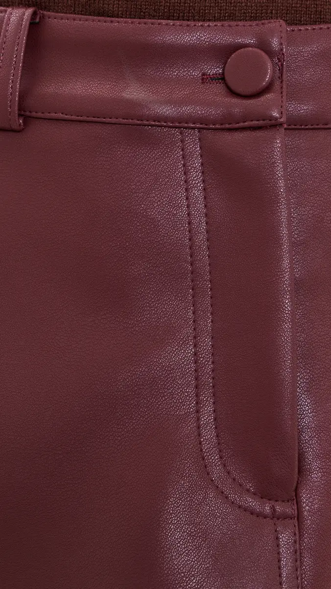 English Factory Faux Leather A-Line Midi Skirt | Thumbnail 6 English Factory Faux Leather A-Line Midi Skirt | Thumbnail 6