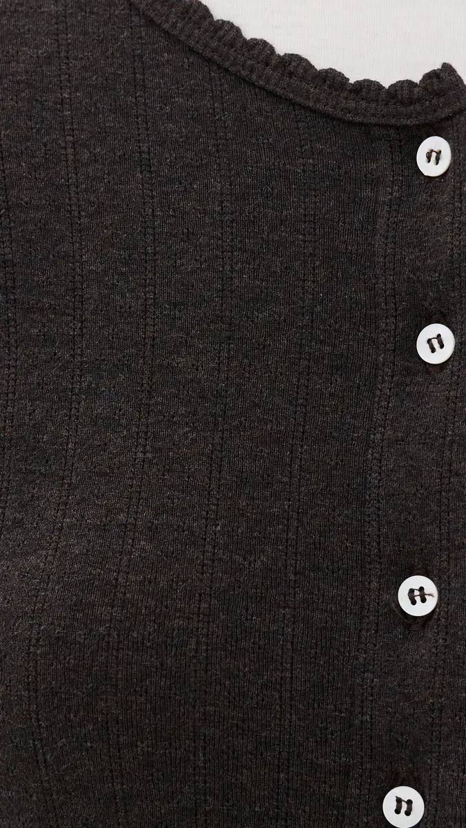 LESET Pointelle Classic Cardigan | Thumbnail 6 LESET Pointelle Classic Cardigan | Thumbnail 6