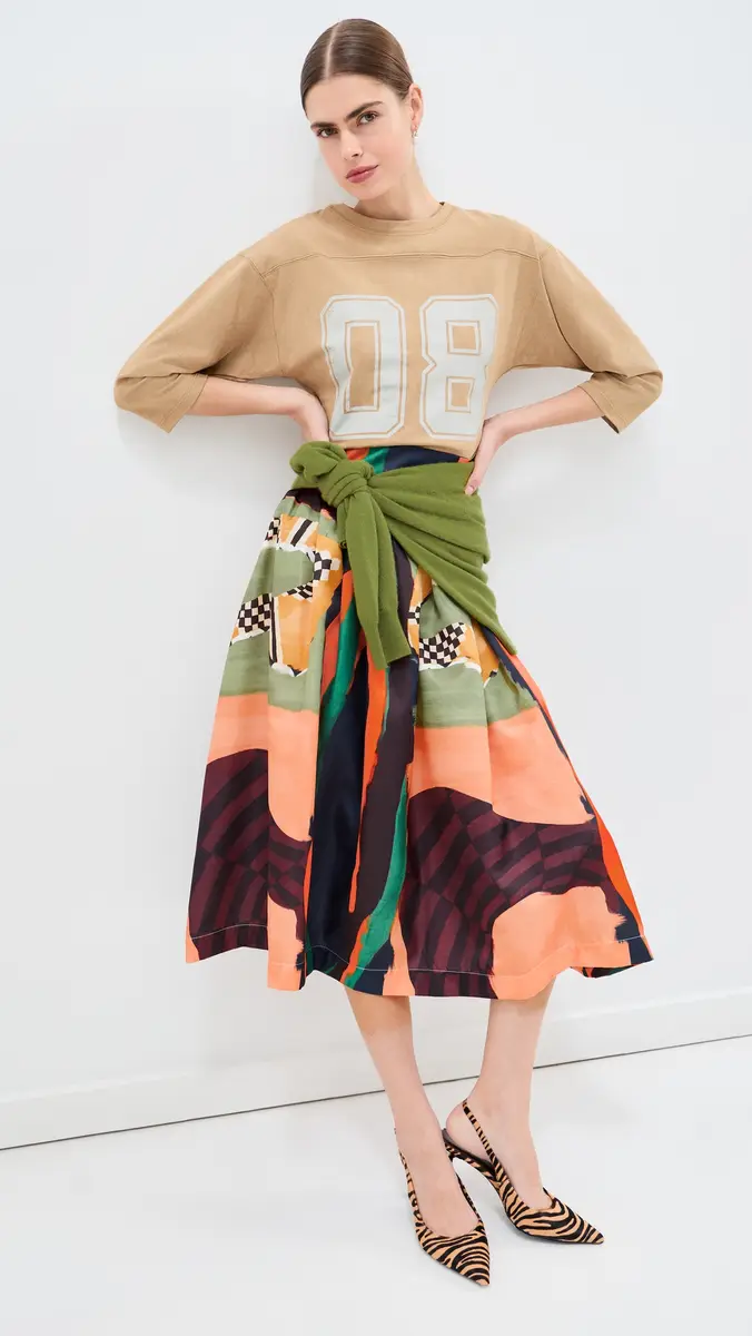 STELLA JEAN Amelie Printed Full Skirt | Thumbnail 2