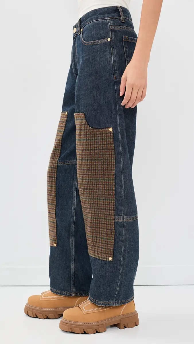 Ganni Slub Mix Denim Audri Jeans | Thumbnail 4 Ganni Slub Mix Denim Audri Jeans | Thumbnail 4