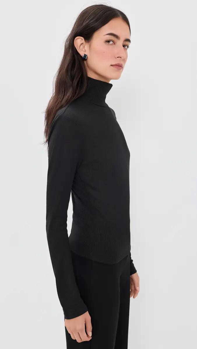 GOOD AMERICAN The Sheer Rib Turtleneck | Thumbnail 4