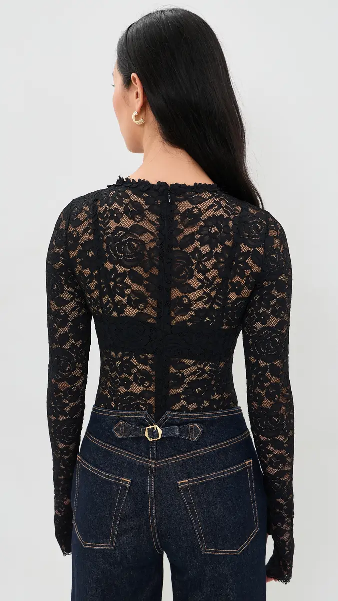 Alice + Olivia Taeyn Lace Thong Bodysuit | Thumbnail 3 Alice + Olivia Taeyn Lace Thong Bodysuit | Thumbnail 3