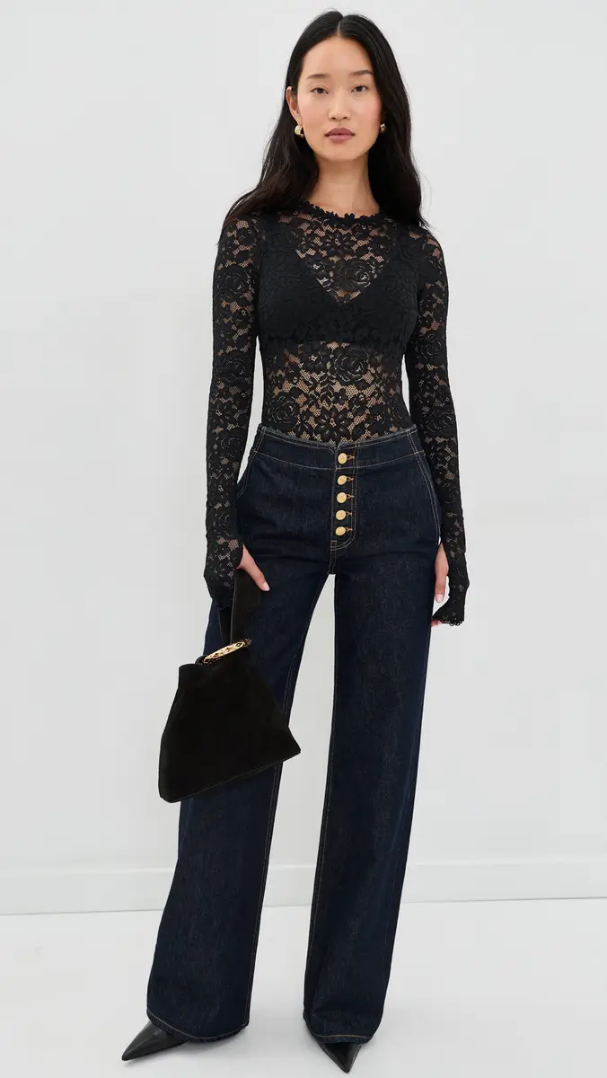Alice + Olivia Taeyn Lace Thong Bodysuit | Thumbnail 5 Alice + Olivia Taeyn Lace Thong Bodysuit | Thumbnail 5