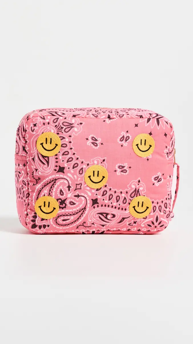 CALL IT BY YOUR NAME Happy Face Bandana Cotton Vanity Pouch | Thumbnail 2 CALL IT BY YOUR NAME Happy Face Bandana Cotton Vanity Pouch | Thumbnail 2