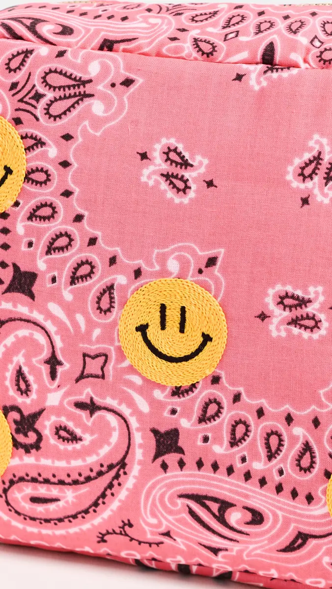 CALL IT BY YOUR NAME Happy Face Bandana Cotton Vanity Pouch | Thumbnail 5 CALL IT BY YOUR NAME Happy Face Bandana Cotton Vanity Pouch | Thumbnail 5