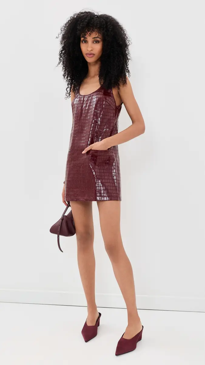 Maude Club Faux Leather Granada Dress | Thumbnail 5 Maude Club Faux Leather Granada Dress | Thumbnail 5