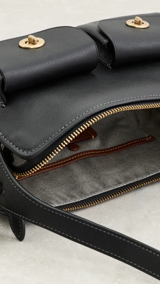 Coach Natural Grain Leather Turnlock Haversack Bag 27 | Thumbnail 6