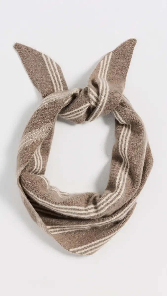 White + Warren Cashmere Striped Neckerchief | Thumbnail 5 White + Warren Cashmere Striped Neckerchief | Thumbnail 5
