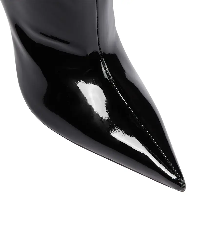 Amina Muaddi Fiona patent leather knee-high boots | Thumbnail 3 Amina Muaddi Fiona patent leather knee-high boots | Thumbnail 3