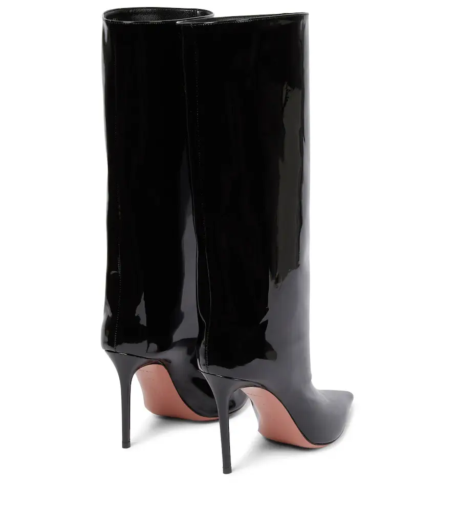 Amina Muaddi Fiona patent leather knee-high boots | Thumbnail 4 Amina Muaddi Fiona patent leather knee-high boots | Thumbnail 4