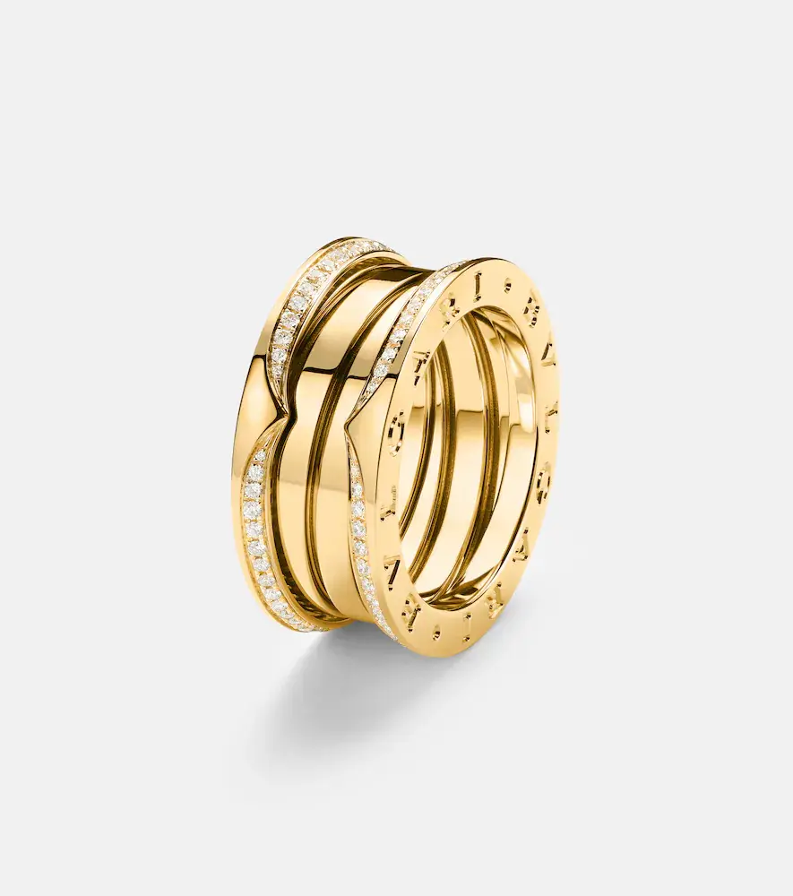 BVLGARI B. zero1 18kt gold ring with diamonds | Thumbnail 2 BVLGARI B. zero1 18kt gold ring with diamonds | Thumbnail 2