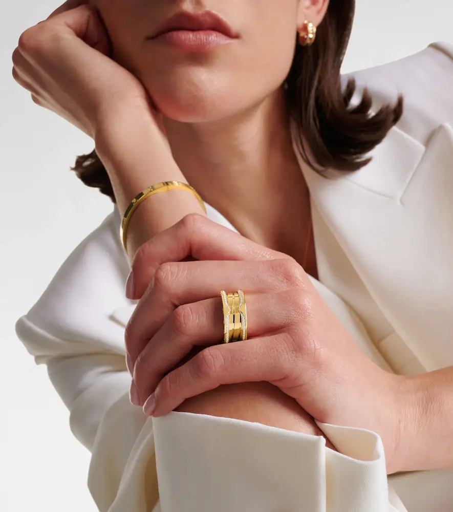 BVLGARI B. zero1 18kt gold ring with diamonds | Thumbnail 5 BVLGARI B. zero1 18kt gold ring with diamonds | Thumbnail 5