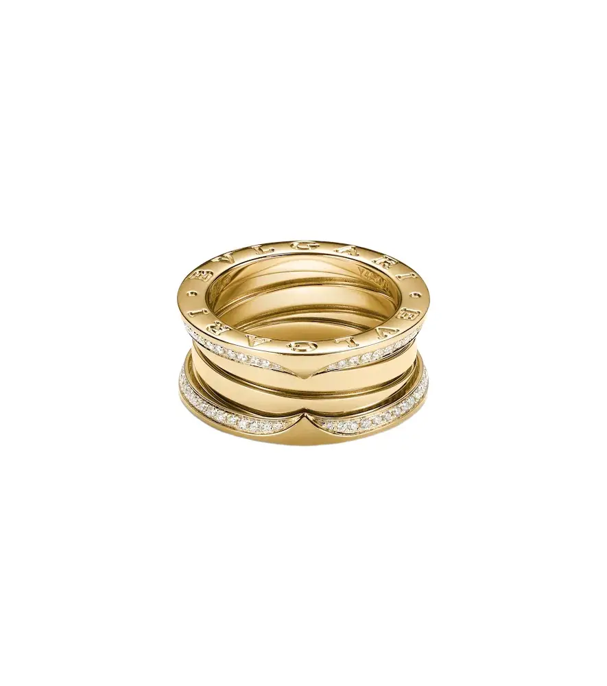 B. zero1 18kt gold ring with diamonds B. zero1 18kt gold ring with diamonds