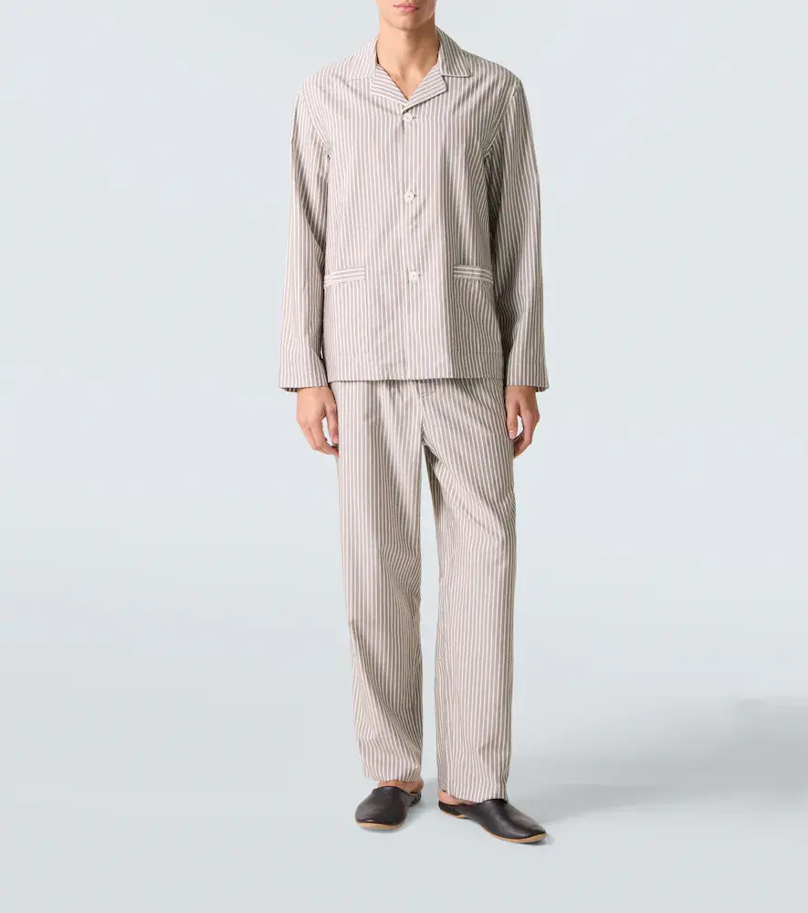 Zegna Striped silk, cotton, and cashmere pajamas | Thumbnail 3 Zegna Striped silk, cotton, and cashmere pajamas | Thumbnail 3