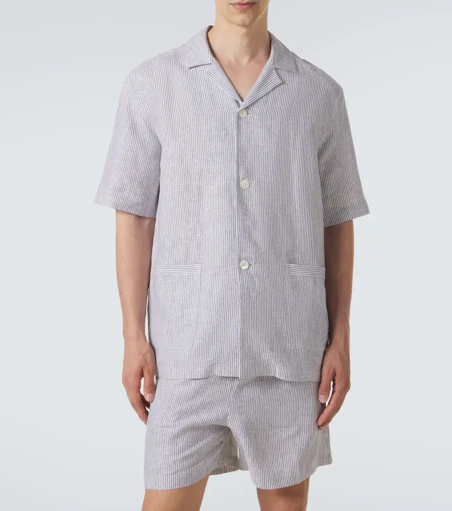 Zegna Striped linen pajamas | Thumbnail 2 Zegna Striped linen pajamas | Thumbnail 2