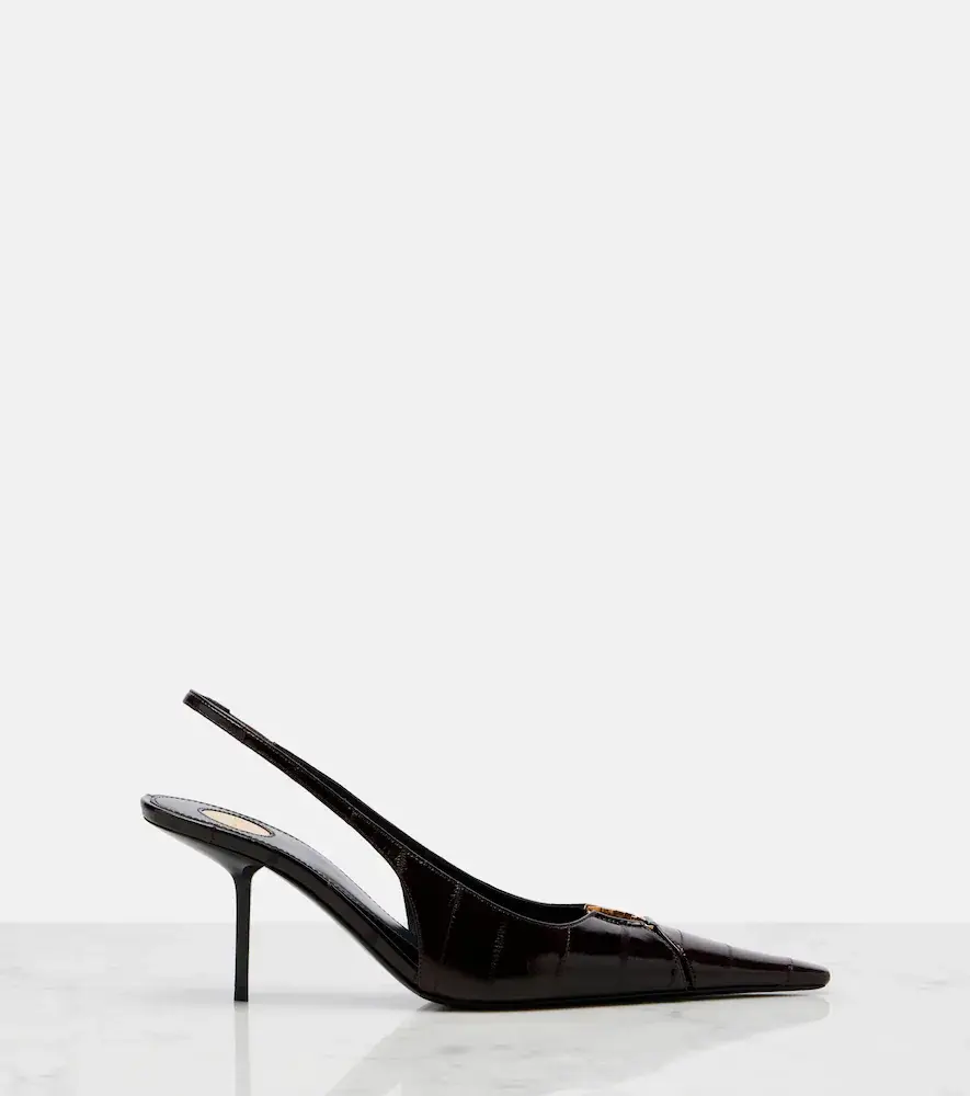 Saint Laurent Babylone eel leather slingback pumps | Thumbnail 4 Saint Laurent Babylone eel leather slingback pumps | Thumbnail 4