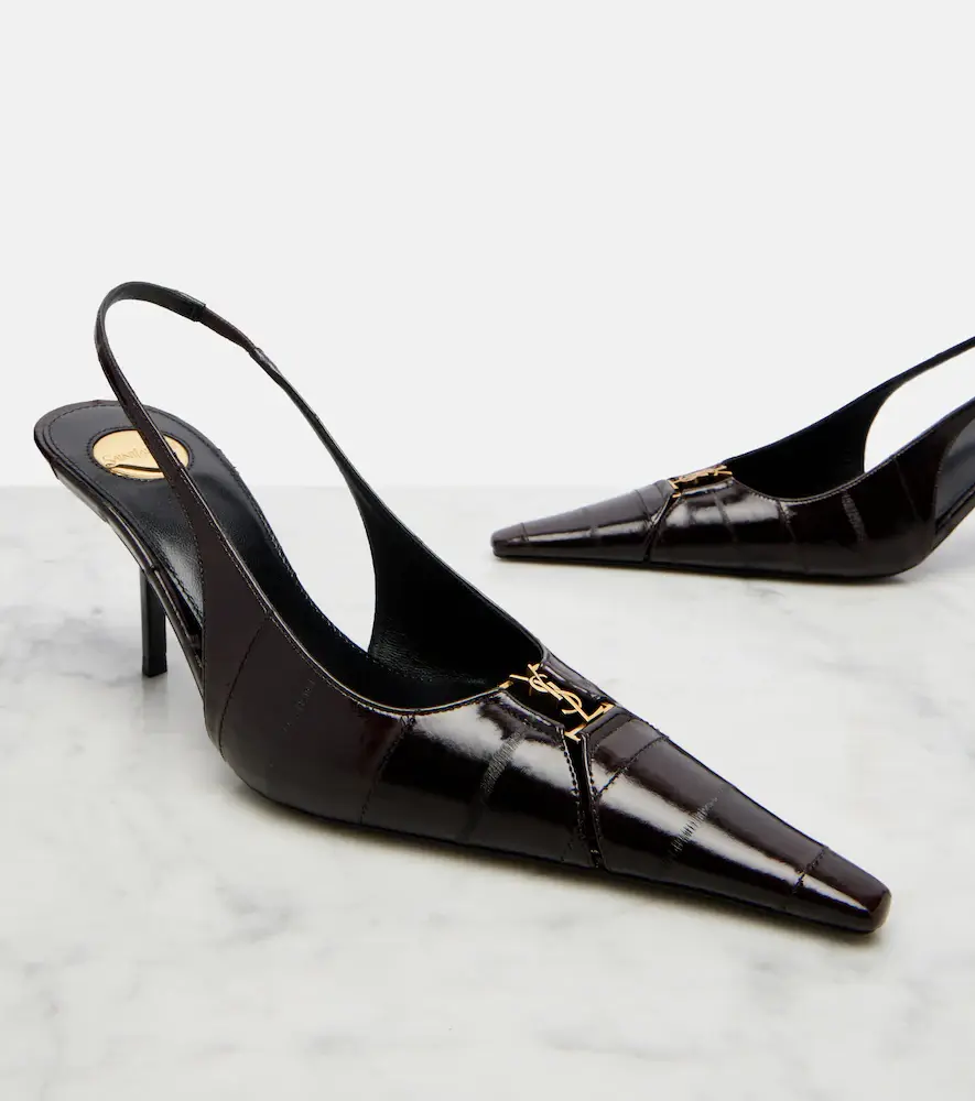 Saint Laurent Babylone eel leather slingback pumps | Thumbnail 5 Saint Laurent Babylone eel leather slingback pumps | Thumbnail 5