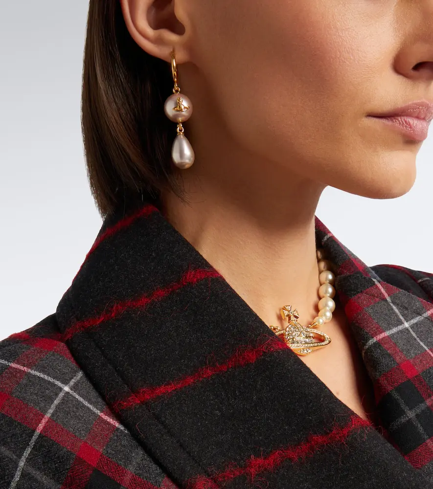 Vivienne Westwood Orb embellished faux pearl drop earrings | Thumbnail 3 Vivienne Westwood Orb embellished faux pearl drop earrings | Thumbnail 3