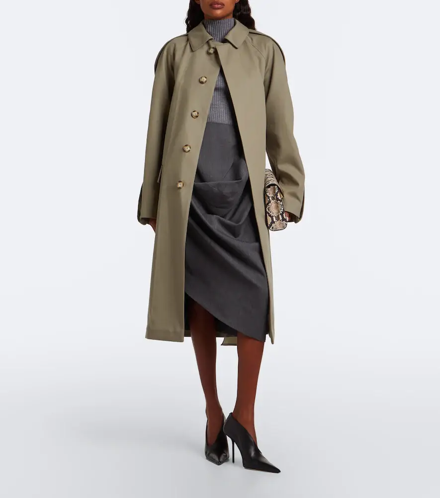 Victoria Beckham Belted cotton gabardine coat | Thumbnail 5 Victoria Beckham Belted cotton gabardine coat | Thumbnail 5