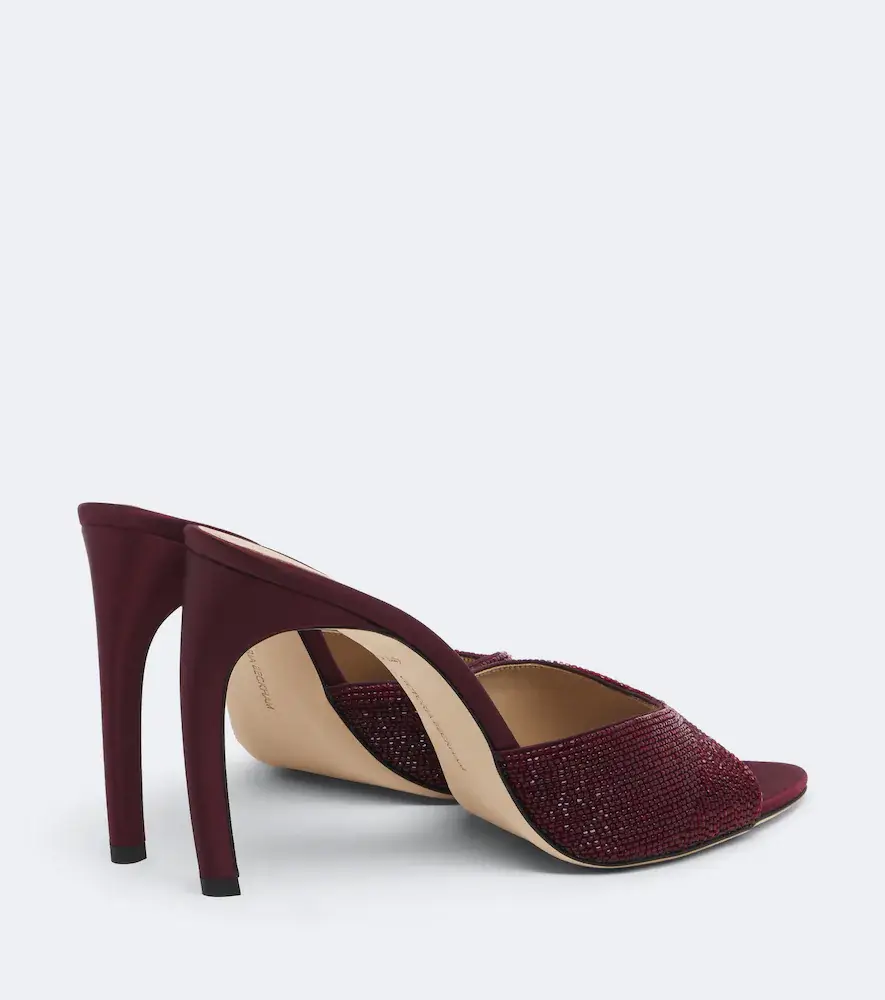 Victoria Beckham Harlow beaded satin mules | Thumbnail 2