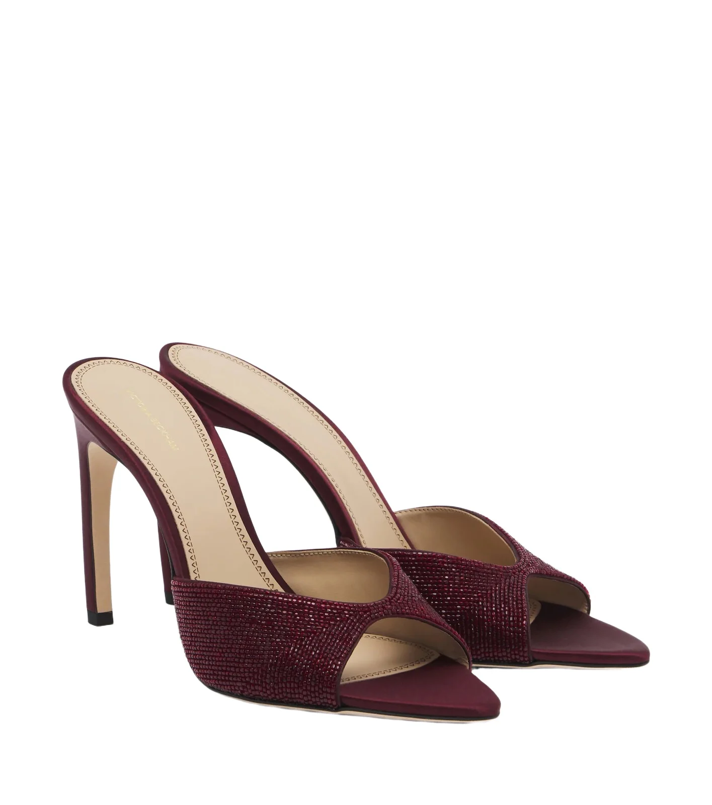 Victoria Beckham Harlow beaded satin mules