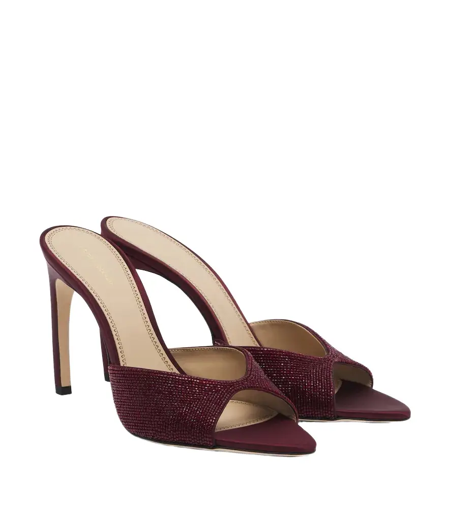 Victoria Beckham Harlow beaded satin mules