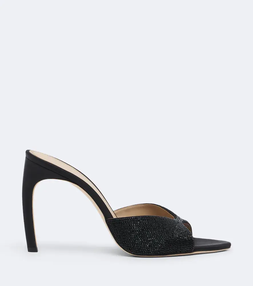 Victoria Beckham Harlow beaded satin mules | Thumbnail 2 Victoria Beckham Harlow beaded satin mules | Thumbnail 2