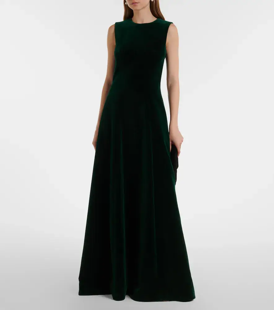 Emilia Wickstead Nodin cotton velour gown | Thumbnail 2 Emilia Wickstead Nodin cotton velour gown | Thumbnail 2