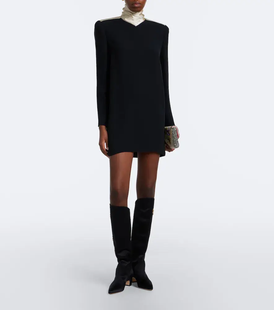 Manolo Blahnik Dispasa embellished satin knee-high boots | Thumbnail 4